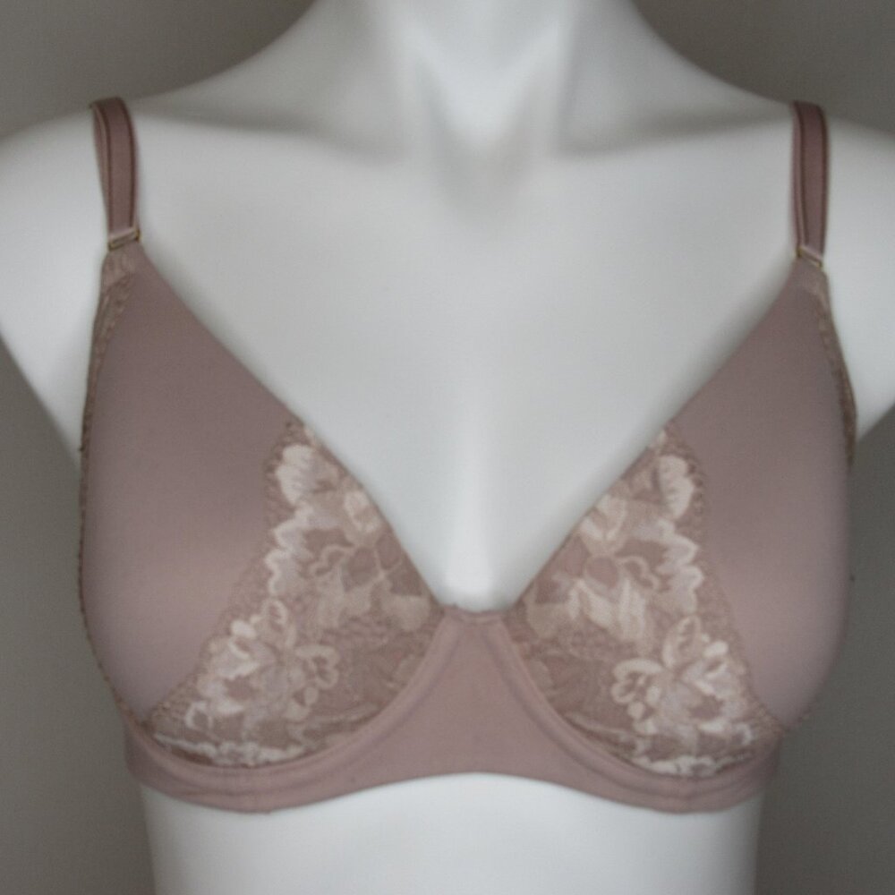 Soma Mauve Pink Embraceable Perfect Coverage Bra Lace Trim 32DD